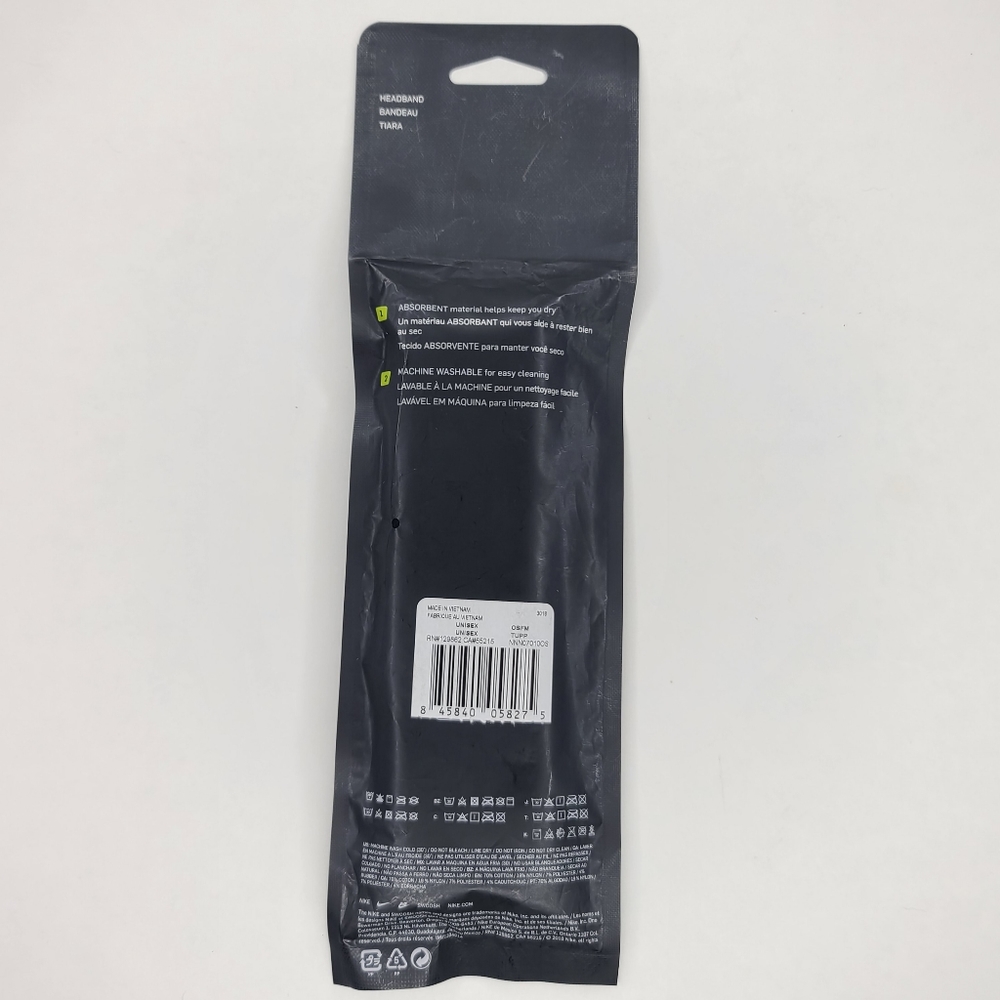 Nike Swoosh Headband Black & White - Picture 5 of 7